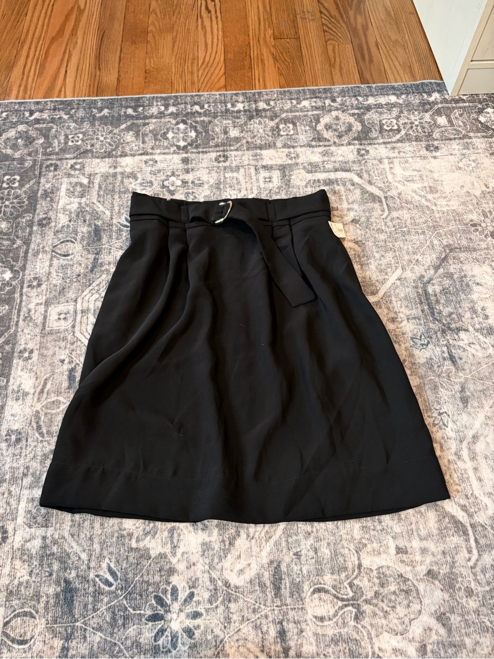 H&M Black A-Line Skirt with Belt